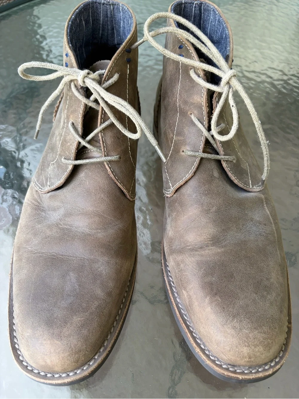 Original Penguin Brown/Tan Leather Chukka Boots